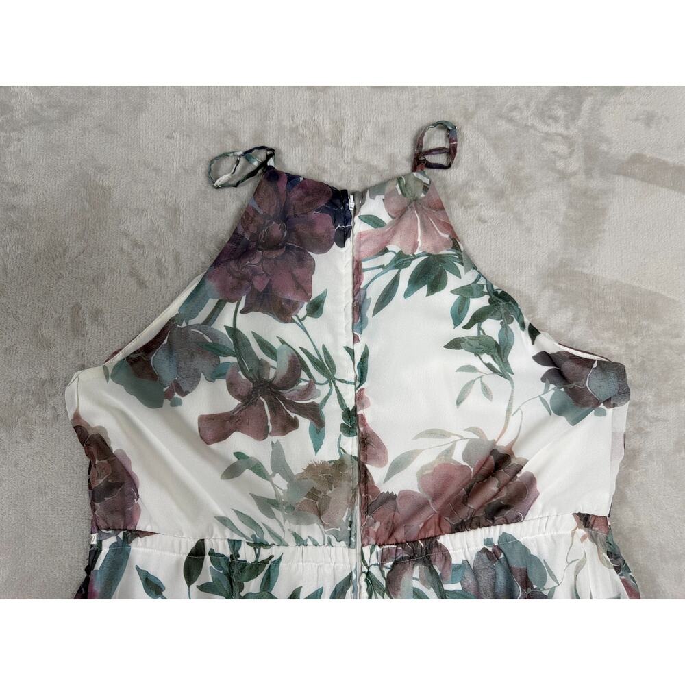 Y2K Charlotte Russe 1X Floral Chiffon Handkerchief Hem Dress Fairycore Whimsigot - Picture 11 of 12